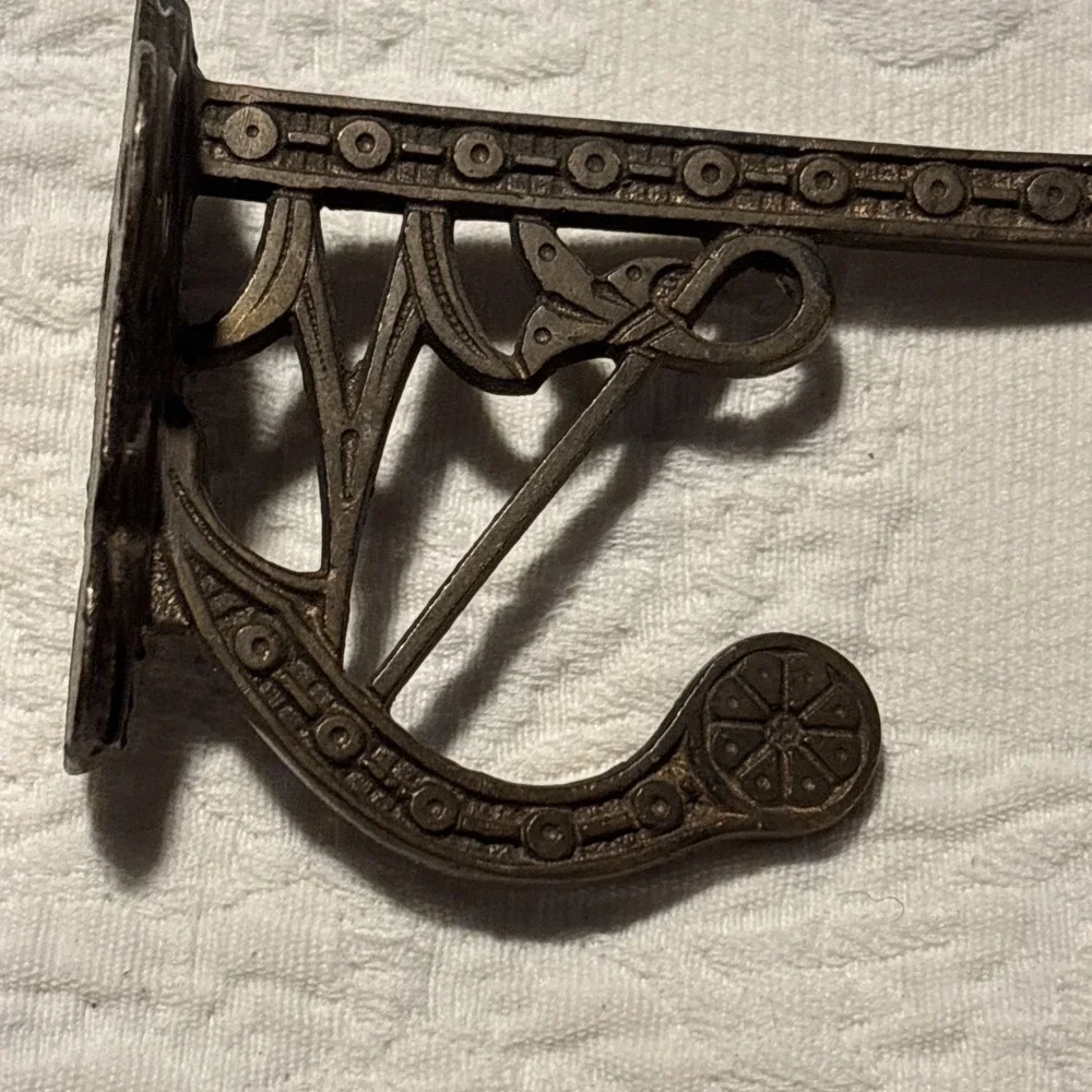 Old Coat Hook Bath Robe School House Farm Wardrobe Windsor Vintage Rustic Iron